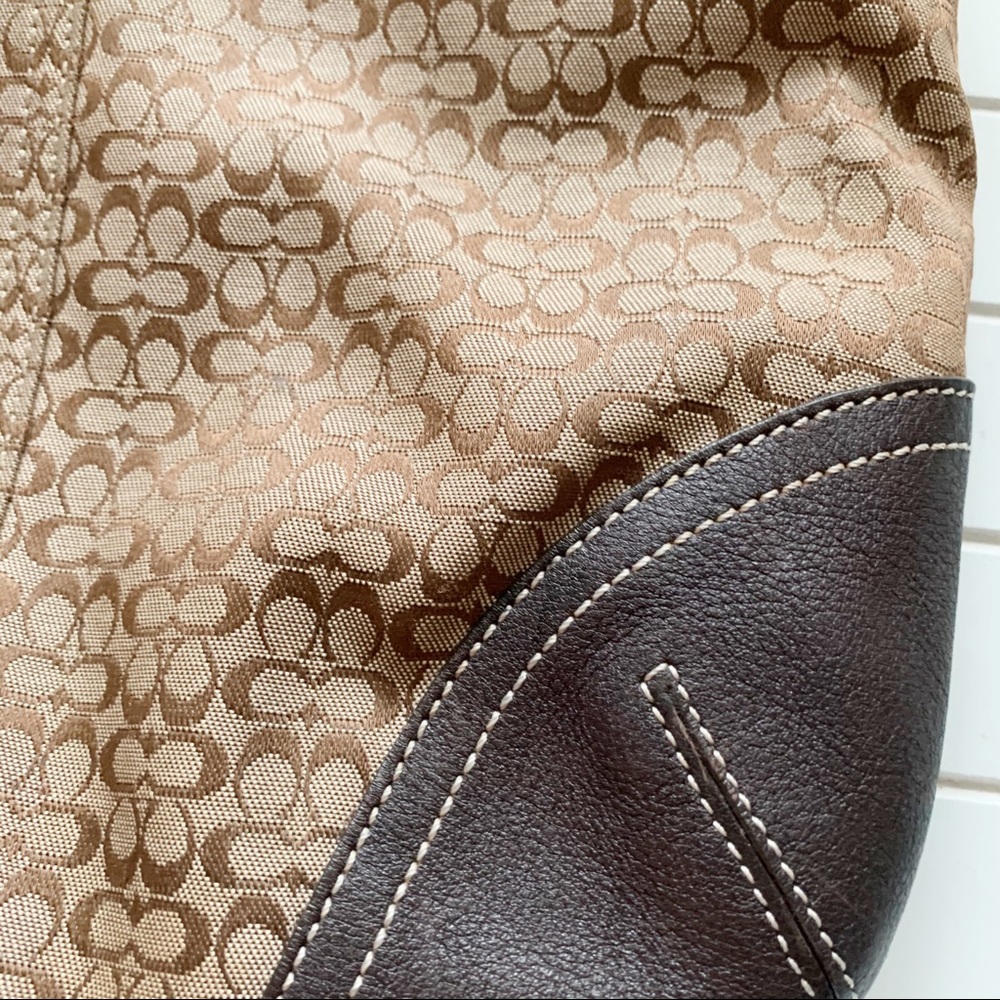 Coach Signature C Brown Crossbody Shoulder Purse Bag Authentic - Picture 3 of 6